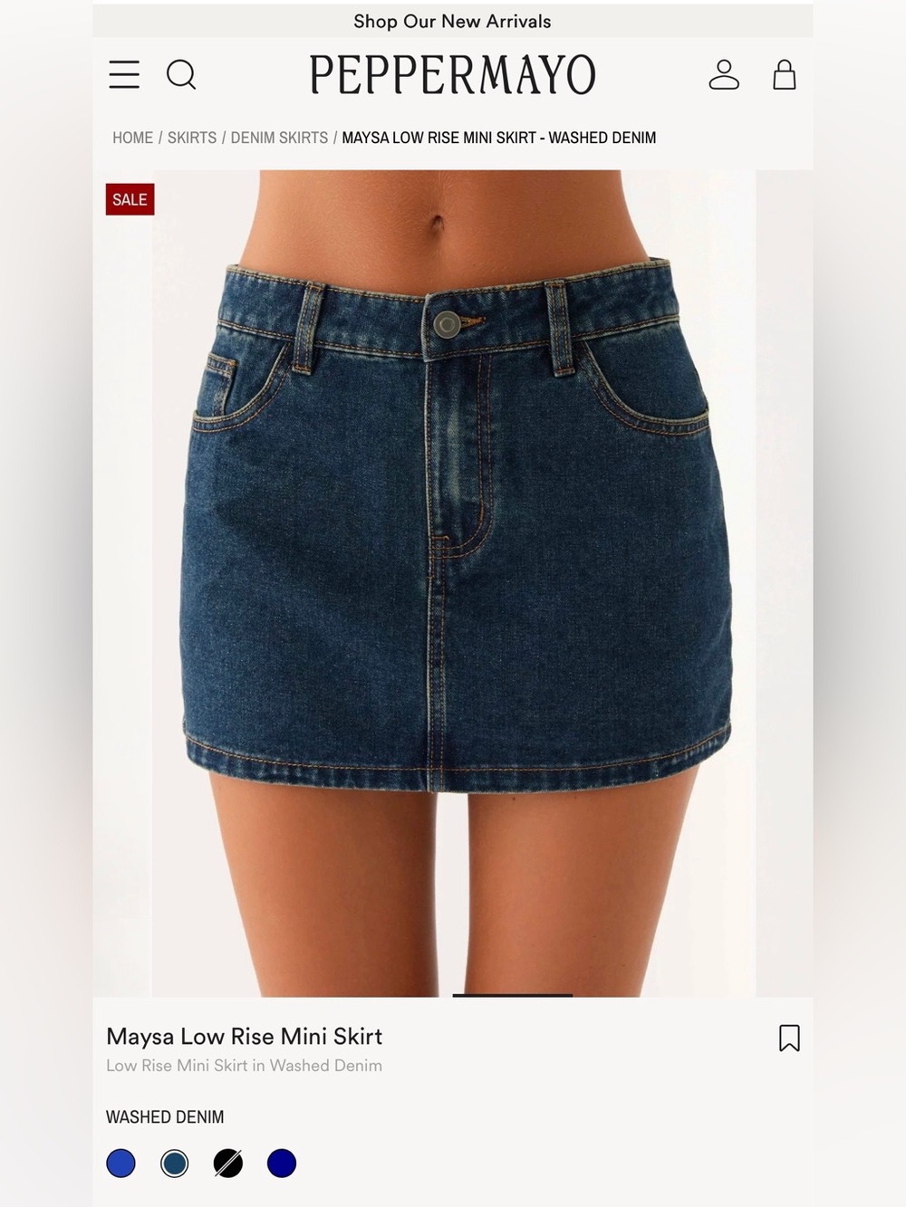 peppermayo maysa low rise mini skirt